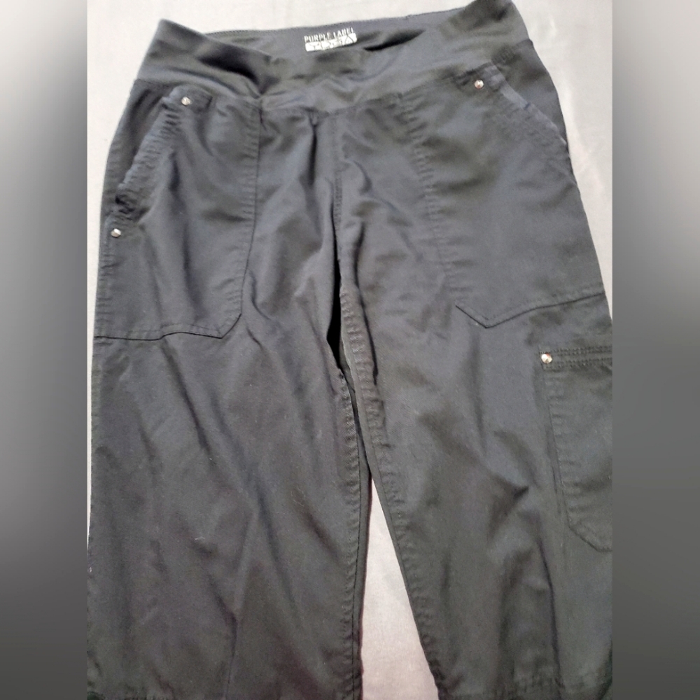 Purple Lable Yoga, Black Scrub Pants, Item E22 - Picture 2 of 4
